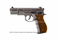 BLOW C 75 Kurusıkı Tabanca Füme Ahşap Kabza Desenli.