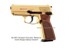 BLOW Compact Kurusıkı Tabanca Gold Ahşap Kabza Desenli.