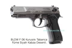 BLOW F 06 Kurusıkı Tabanca Füme Siyah Kabza Desenli.