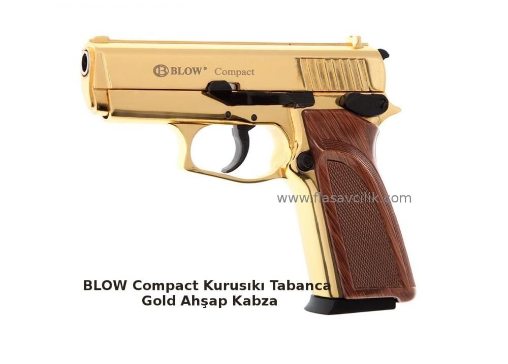 BLOW Compact Kurusıkı Tabanca Gold Ahşap Kabza.