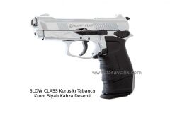 BLOW CLASS Kurusıkı Tabanca Krom Siyah Kabza Desenli.