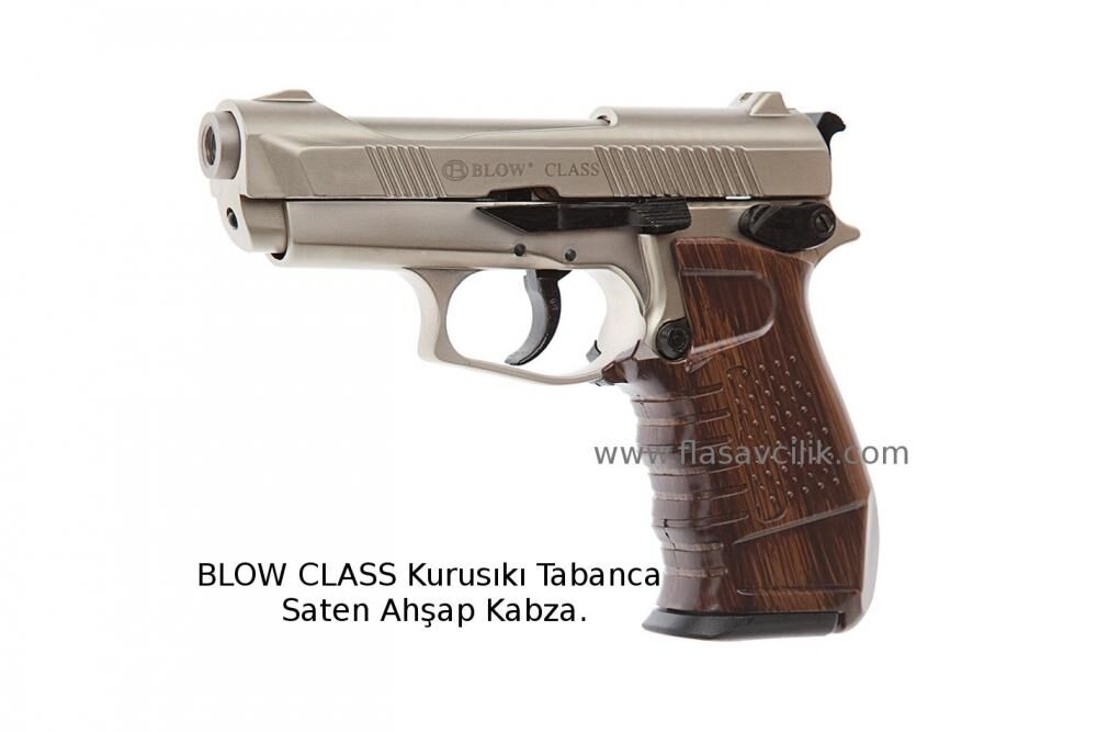 BLOW CLASS Kurusıkı Tabanca Saten Ahşap Kabza.