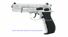 BLOW C 75 Kurusıkı Tabanca Krom Siyah Kabza Desenli.