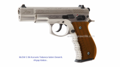 BLOW C 75 Kurusıkı Tabanca Saten Ahşap Kabza Desenli.