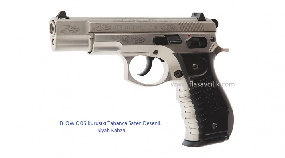BLOW C 75 Kurusıkı Tabanca Saten Siyah Kabza Desenli.