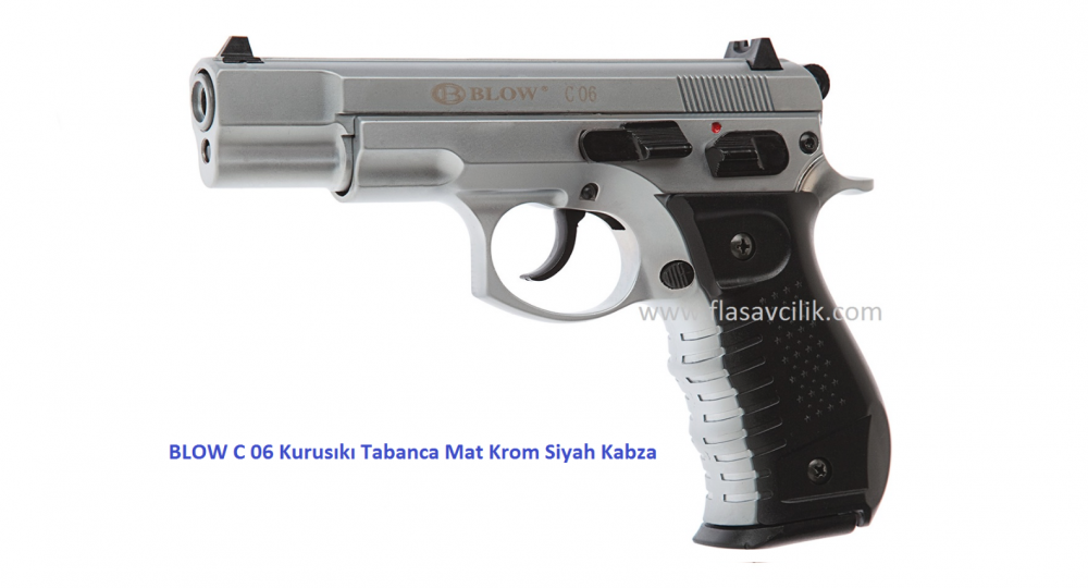 BLOW C75 Kurusıkı Tabanca Mat Krom Siyah Kabza.