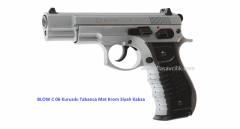 BLOW C75 Kurusıkı Tabanca Mat Krom Siyah Kabza.