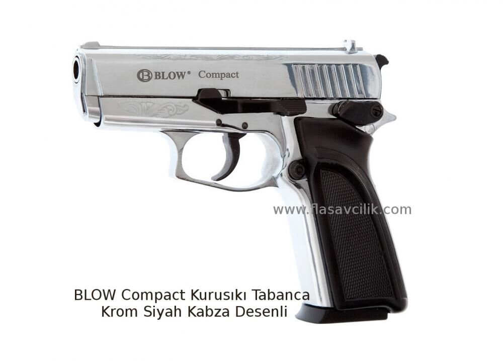 BLOW Compact Kurusıkı Tabanca Krom Siyah Kabza Desenli.