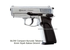 BLOW Compact Kurusıkı Tabanca Krom Siyah Kabza Desenli.