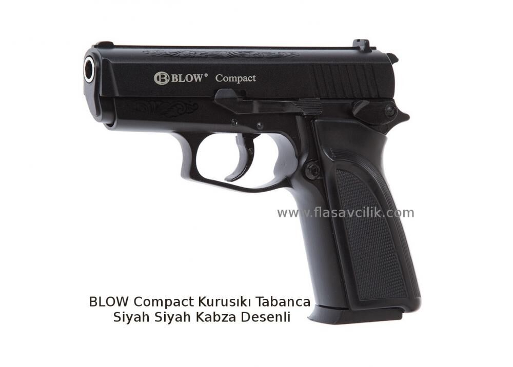 BLOW Compact Kurusıkı Tabanca Siyah Siyah Kabza Desenli.