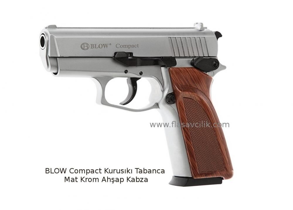 BLOW Compact  Kurusıkı  Tabanca Mat Krom Ahşap Kabza.