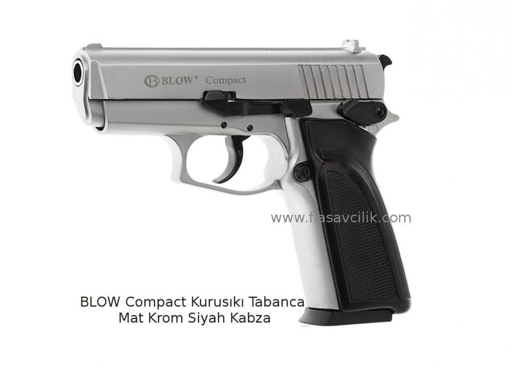 BLOW Compact Kurusıkı Tabanca  Mat Krom  Siyah  Kabza.