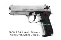 BLOW F 06 Kurusıkı Tabanca Krom Siyah Kabza Desenli.