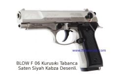BLOW F 06 Kurusıkı Tabanca Saten Siyah Kabza Desenli.