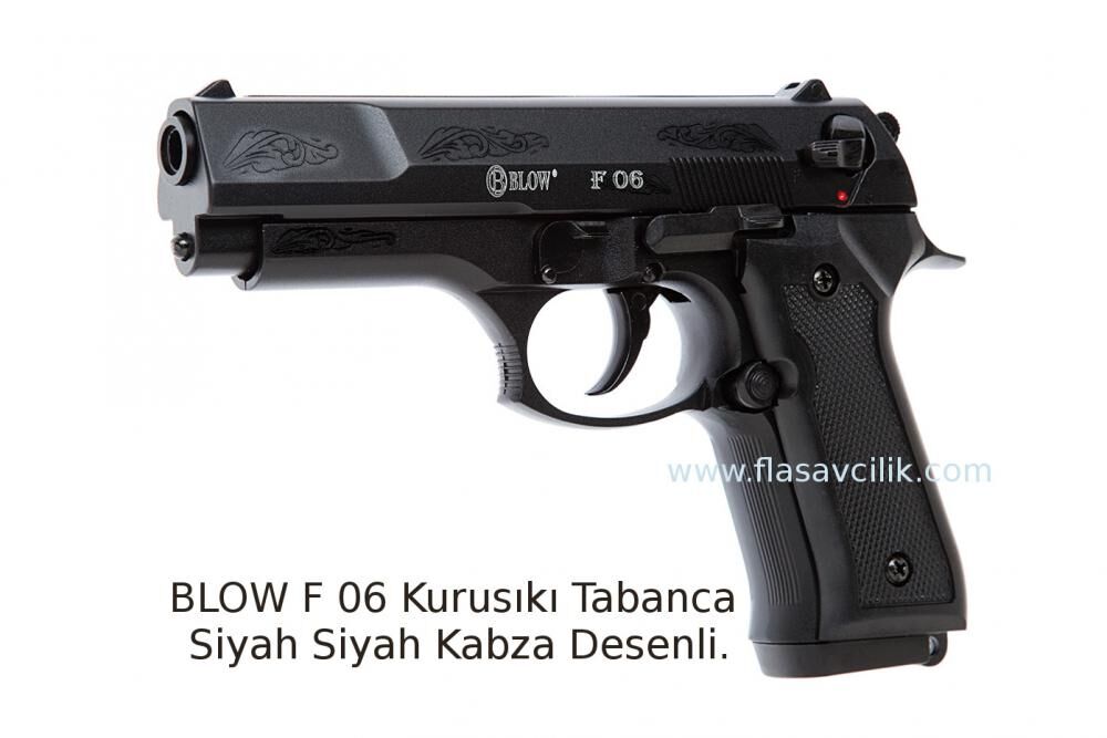 BLOW F 06 Kurusıkı Tabanca Siyah Siyah Kabza Desenli.