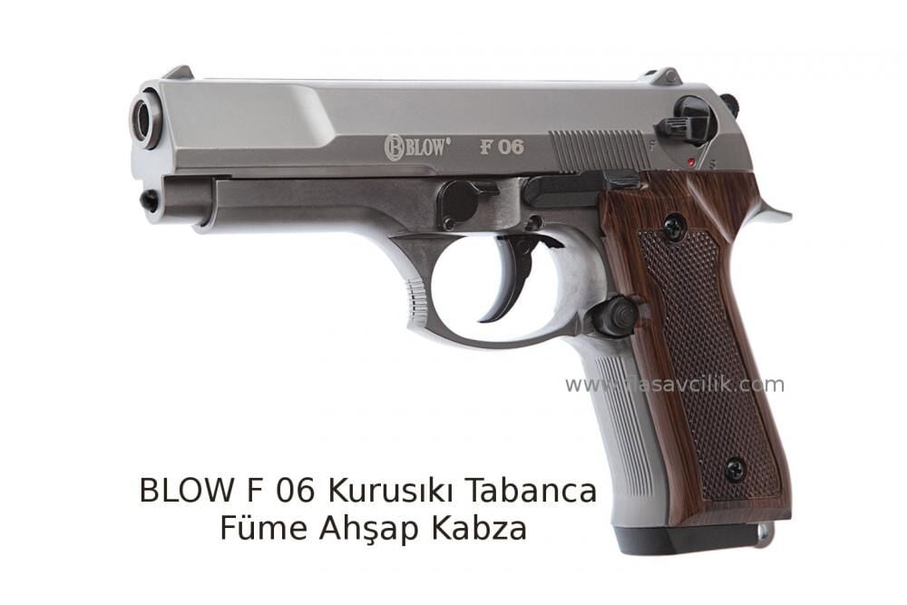 BLOW F 06 Kurusıkı Tabanca Füme Ahşap Kabza.