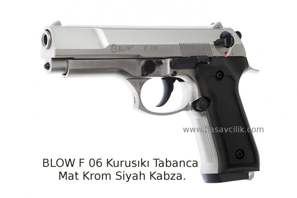 BLOW F 06 Kurusıkı Tabanca Mat Krom Siyah Kabza.