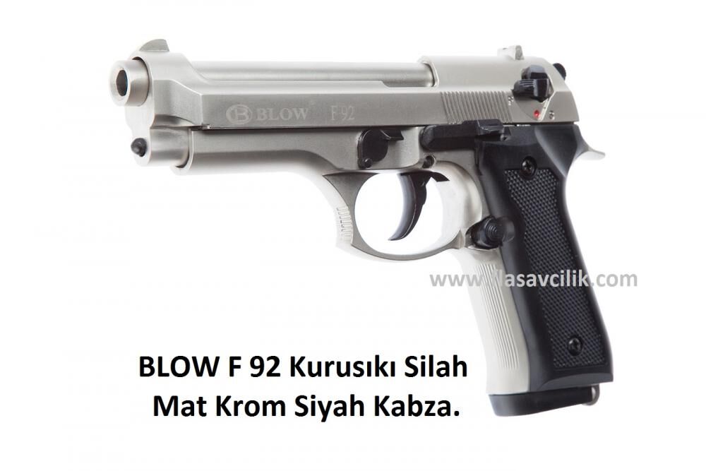 BLOW F 92 Kurusıkı Silah Mat Krom Siyah Kabza.