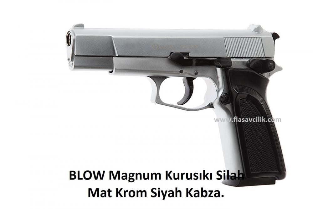BLOW Magnum Kurusıkı Silah Mat Krom Siyah Kabza.