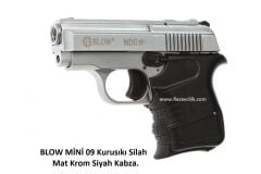 BLOW MİNİ 09 Kurusıkı Silah Mat Krom Siyah Kabza.
