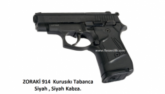 ZORAKİ 914  Kurusıkı Tabanca Siyah , Siyah Kabza.