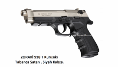 ZORAKİ 918 T Kurusıkı Tabanca,Saten Mekanizma,Siyah Polimer Gövde.