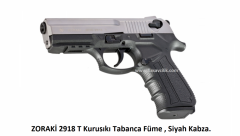 ZORAKİ 2918 T Kurusıkı Tabanca,Füme Mekanizma,Siyah Polimer Gövde.