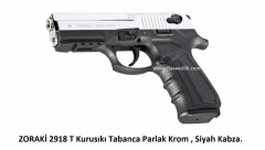 ZORAKİ 2918 T Kurusıkı Tabanca,Parlak Mekanizma,Siyah Polimer Gövde.