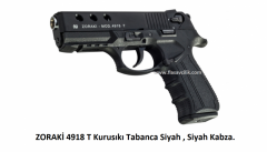 ZORAKİ 4918 T Kurusıkı Tabanca,Siyah Mekanizma,Siyah Polimer Gövde.