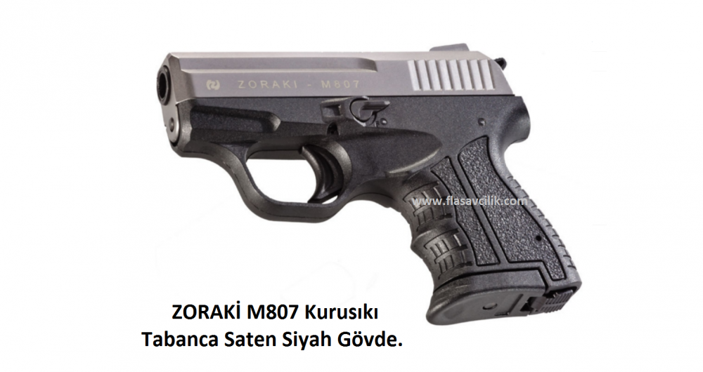 ZORAKİ M807 Kurusıkı Tabanca,Saten Mekanizma,Siyah Polimer Gövde.