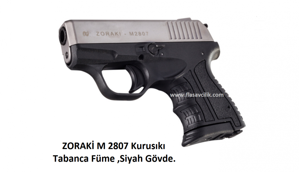 ZORAKİ M 2807 Kurusıkı Tabanca,Füme Mekanizma,Siyah Polimer Gövde.