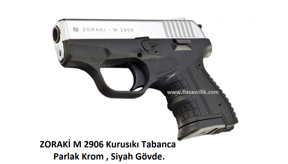 ZORAKİ M 2906 Kurusıkı Tabanca,Parlak Mekanizma,Siyah Polimer Gövde.