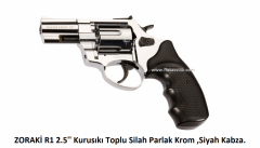 ZORAKİ R1 2.5'' Kurusıkı Toplu Silah Parlak Krom ,Siyah Kabza.