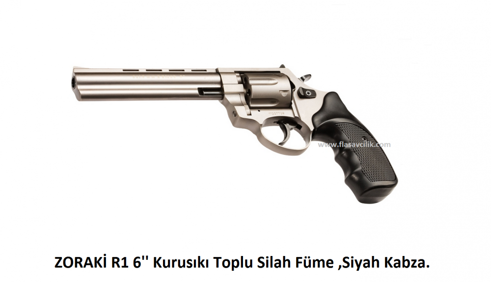 ZORAKİ R1 6'' Kurusıkı Toplu Silah Füme ,Siyah Kabza.