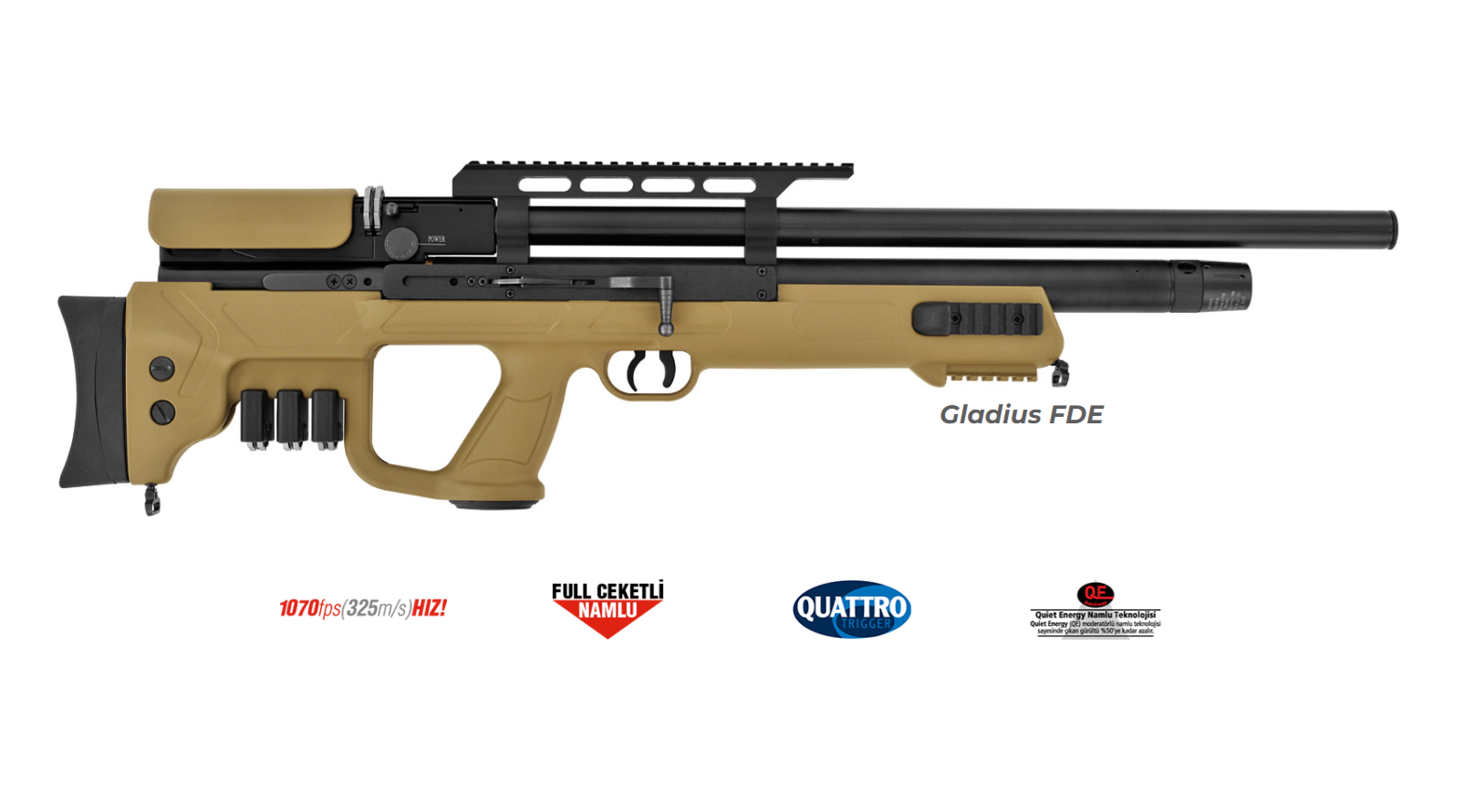 HATSAN Gladius FDE PCP Havalı Tüfek