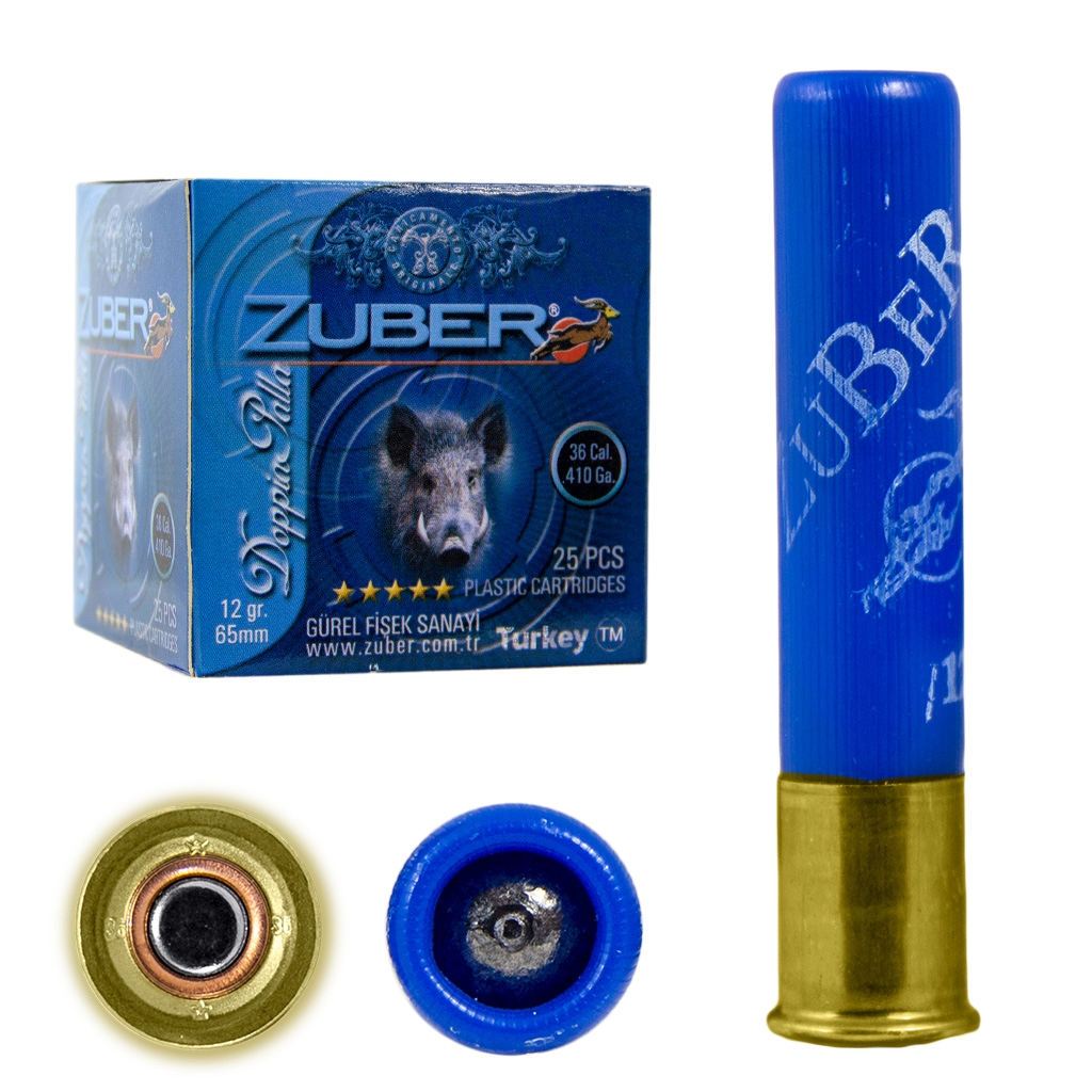 ZUBER 36 Kalibre (.410) Tek Kurşun Av Fişeği - Doppia Palla