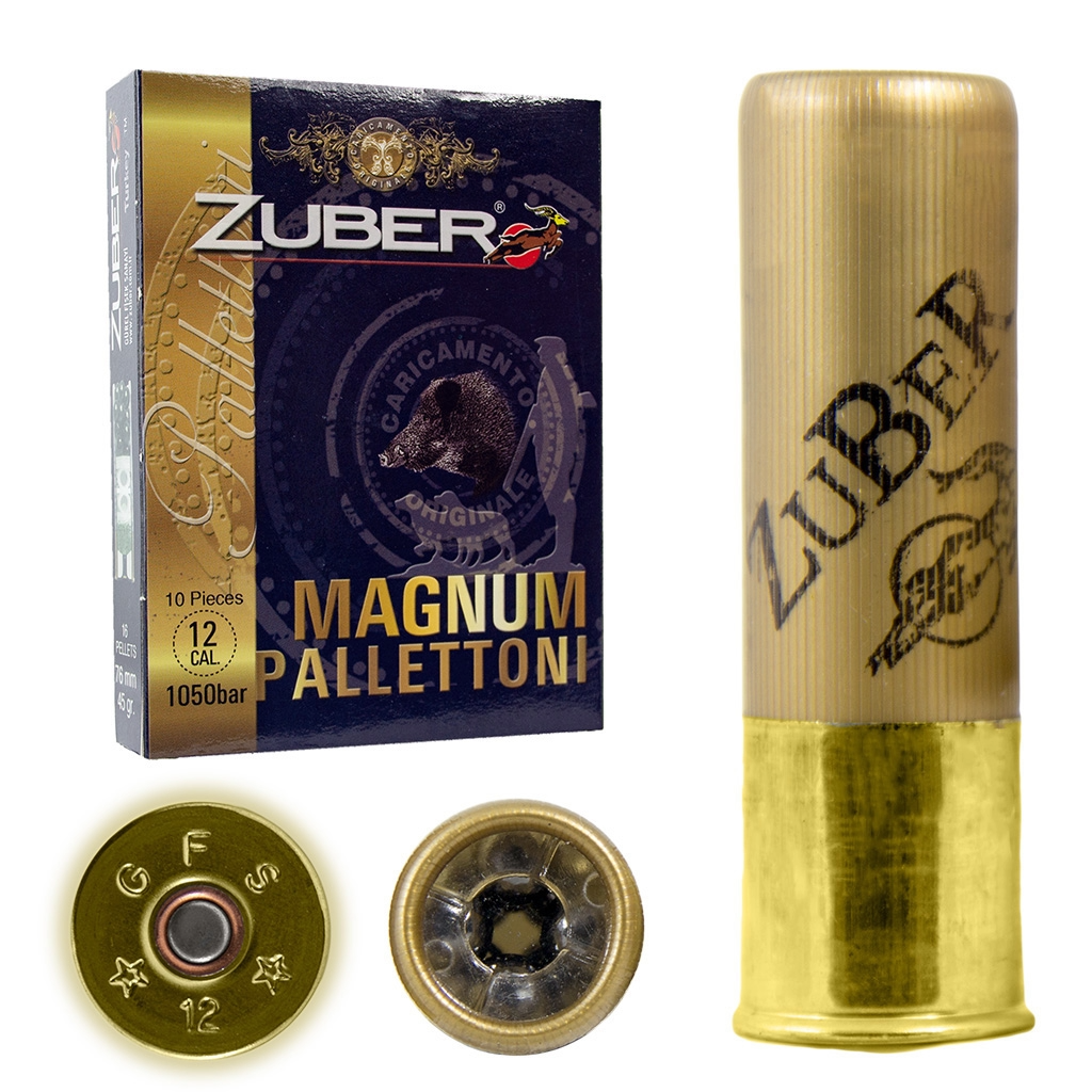 ZUBER 12 Kalibre 16'lı Şavrotin Av Fişeği 45 Gram 76mm Magnum 1050 Bar