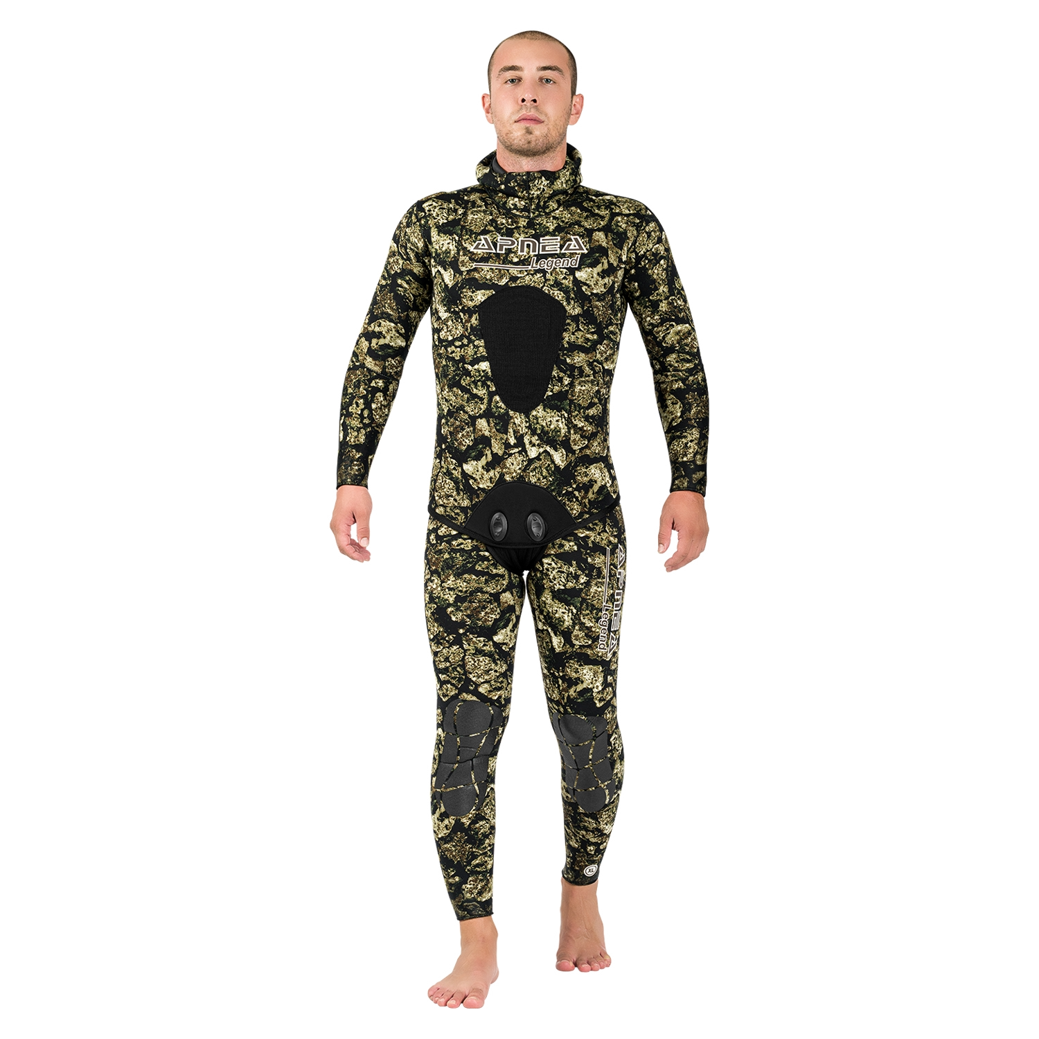 APNEA Avcı (Opencell) Elbise 5 mm Legend Rock Camou 3D Zıpkın Dalış Elbisesi