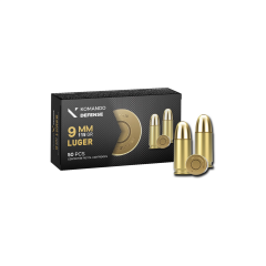 9X19 MM KOMANDO DEFENCE (FMJ 115 GRN) PİRİNÇ KOVAN (LUGER) TABANCA FİŞEĞİ
