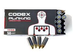 ÖZKURSAN 9X19 MM (LUGER) CODEX PLINKING (FMJ-115 GRN) TABANCA FİŞEĞİ