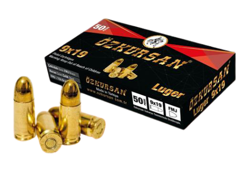ÖZKURSAN 9X19 MM (LUGER) ÖZKURSAN (FMJ-124 GRN.) TABANCA FİŞEĞİ