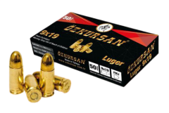 ÖZKURSAN 9X19 MM (LUGER) ÖZKURSAN (FMJ-124 GRN.) TABANCA FİŞEĞİ