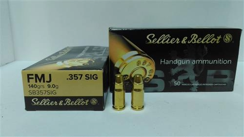 SELLIER & BELLOT 357 SIG SELLIER & BELLOT (FMJ-140GRN) TABANCA FİŞEĞİ