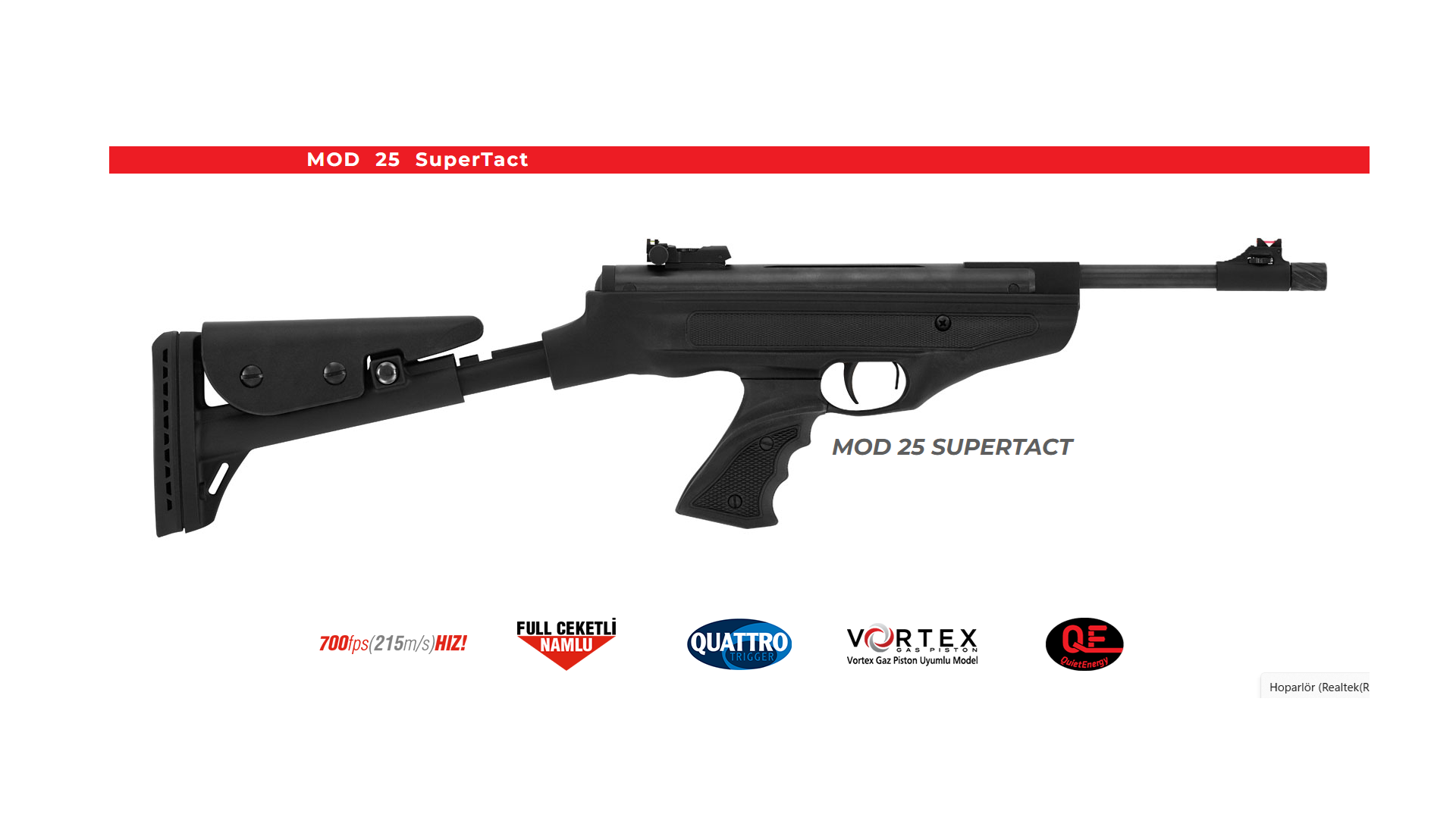 HATSAN MOD 25 Super Tact Kırma Namlu Havalı Tabanca