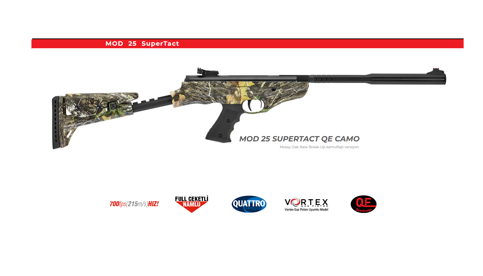 HATSAN MOD 25 Super Tact QE CAMO Kırma Namlu Havalı Tabanca