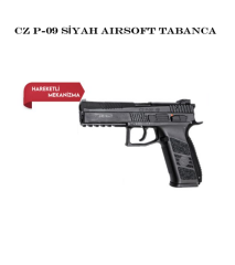 ASG CZ P-09 SİYAH AIRSOFT TABANCA HAREKETLİ MEKANİZMA