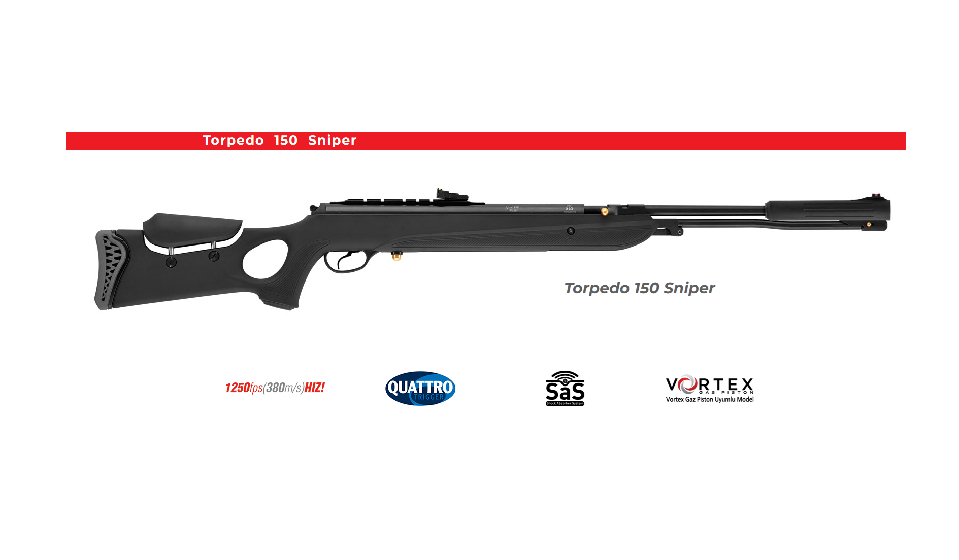 HATSAN Torpedo 150 Sniper Alttan Kurmalı Havalı Tüfek