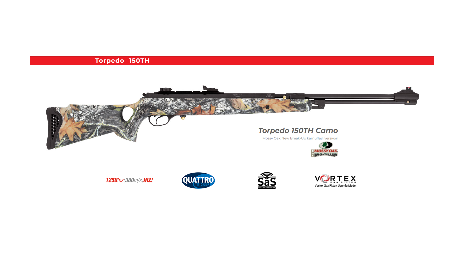HATSAN Torpedo 150 TH CAMO Alttan Kurmalı Havalı Tüfek