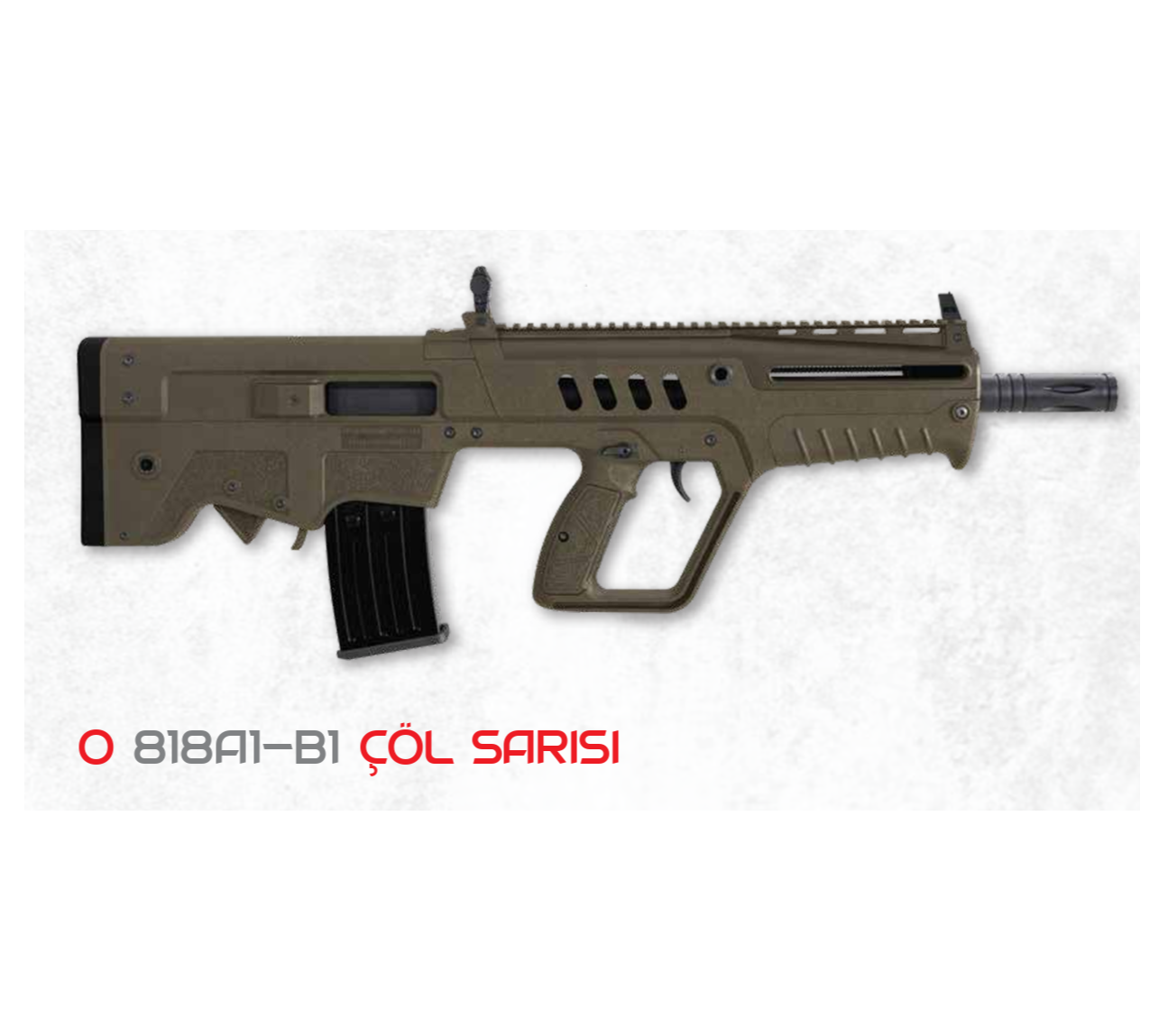 ALKANARMS 818 A1 B1 Çöl Sarısı 12 Calibre Bullpup Yarı Otomatik Yivsiz Av Tüfeği