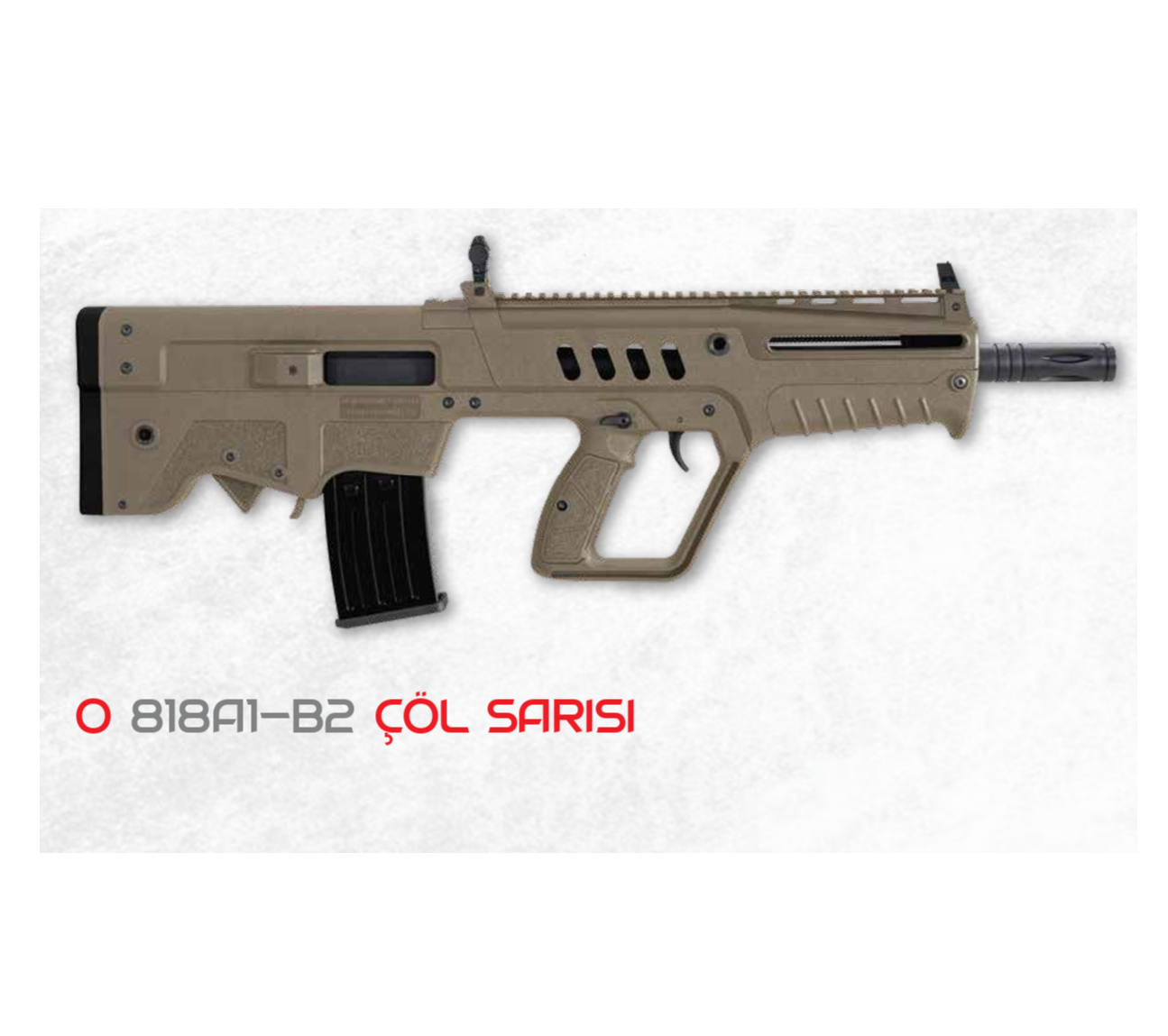ALKANARMS 818 A1 B2 Çöl Sarısı 12 Calibre Bullpup Yarı Otomatik Yivsiz Av Tüfeği